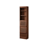 Modern Closed Cocoa Solid Wood Large Storage Bookcase Image - 15