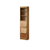 Modern Closed Cocoa Solid Wood Large Storage Bookcase Image - 16