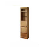 Modern Closed Cocoa Solid Wood Large Storage Bookcase Image - 23