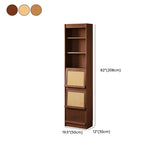 Modern Closed Cocoa Solid Wood Large Storage Bookcase Image - 25
