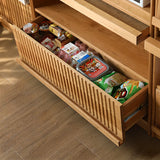 Modern Closed Cocoa Solid Wood Large Storage Bookcase Image - 8