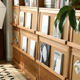 Modern Closed Cocoa Solid Wood Large Storage Bookcase Image - 9