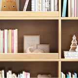 Modern Closed Square 3-Shelf Wood Organizer Bookcase Image - 9