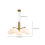 Modern Cloud Round Drum Living Room Pendant Chandelier #size