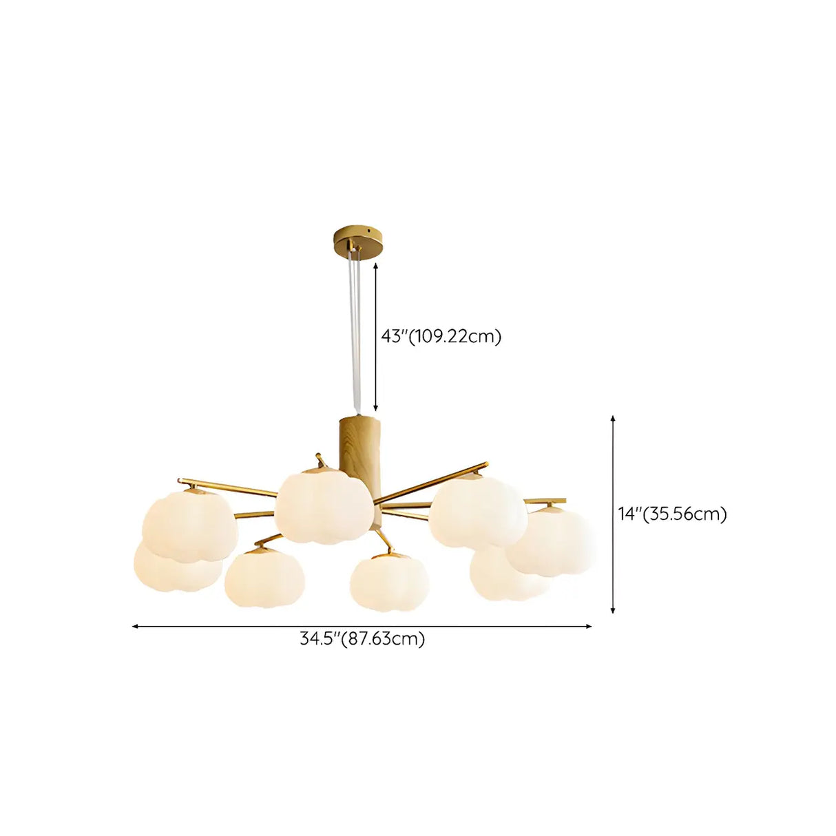 Modern Cloud Round Drum Living Room Pendant Chandelier Image - 13