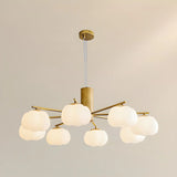 Modern Cloud Round Drum Living Room Pendant Chandelier Image - 7