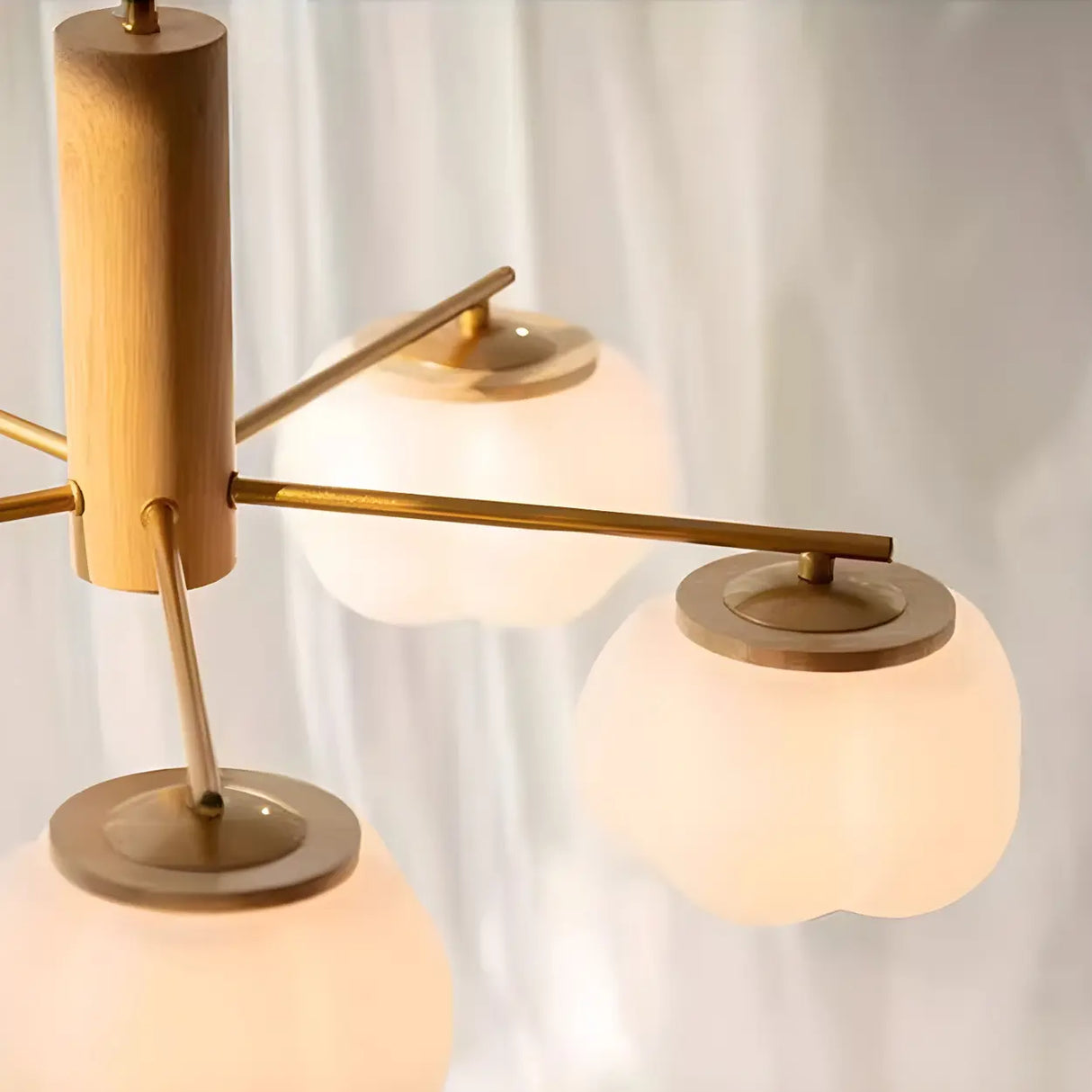 Modern Cloud Round Drum Living Room Pendant Chandelier Image - 8