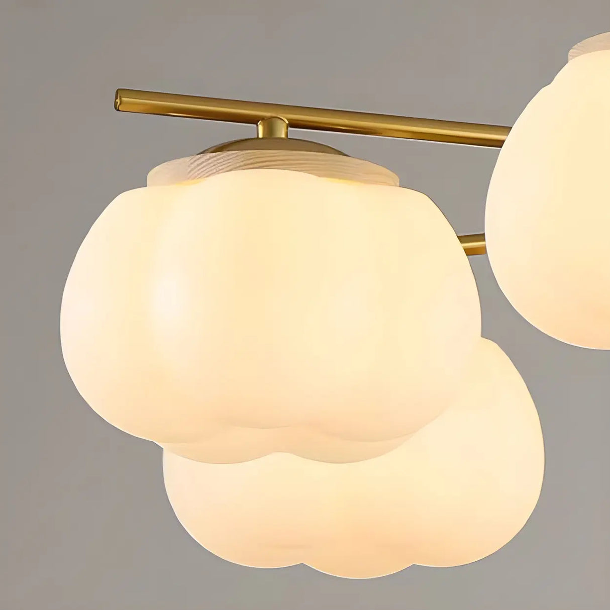 Modern Cloud Round Drum Living Room Pendant Chandelier Image - 9