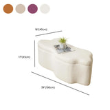 Modern Cloud Shaped Storage Ottoman Bench with Plush Fabric #size
