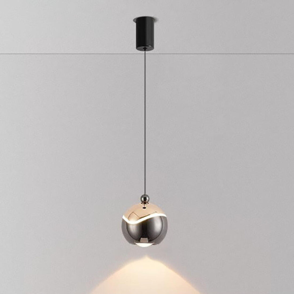 Modern Colorful Clear Acrylic Globe LED Pendant Light Image - 1