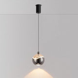 Modern Colorful Clear Acrylic Globe LED Pendant Light Image - 1