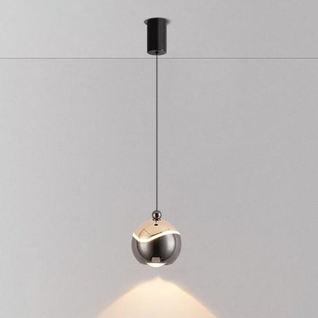 Modern Colorful Clear Acrylic Globe LED Pendant Light Image - 1