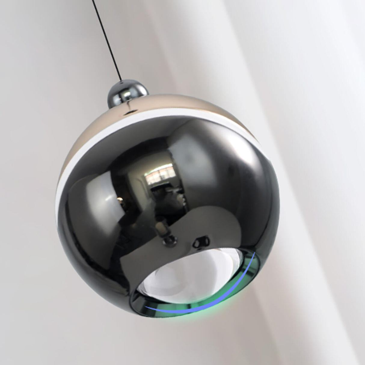 Modern Colorful Clear Acrylic Globe LED Pendant Light Image - 10