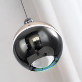 Modern Colorful Clear Acrylic Globe LED Pendant Light Image - 10