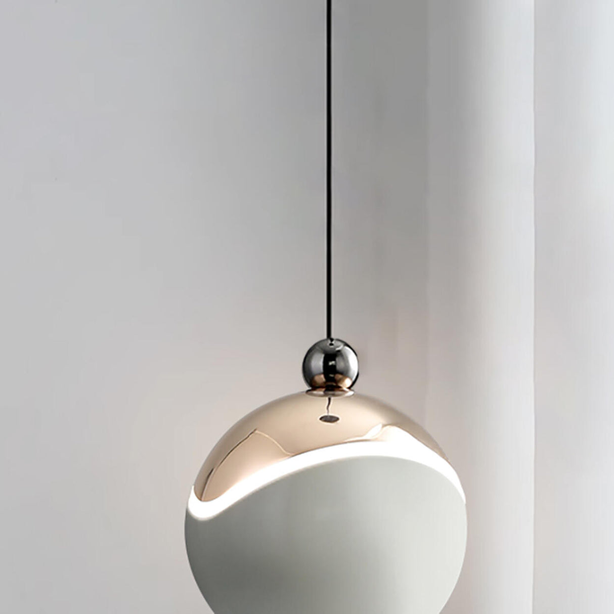 Modern Colorful Clear Acrylic Globe LED Pendant Light Image - 11