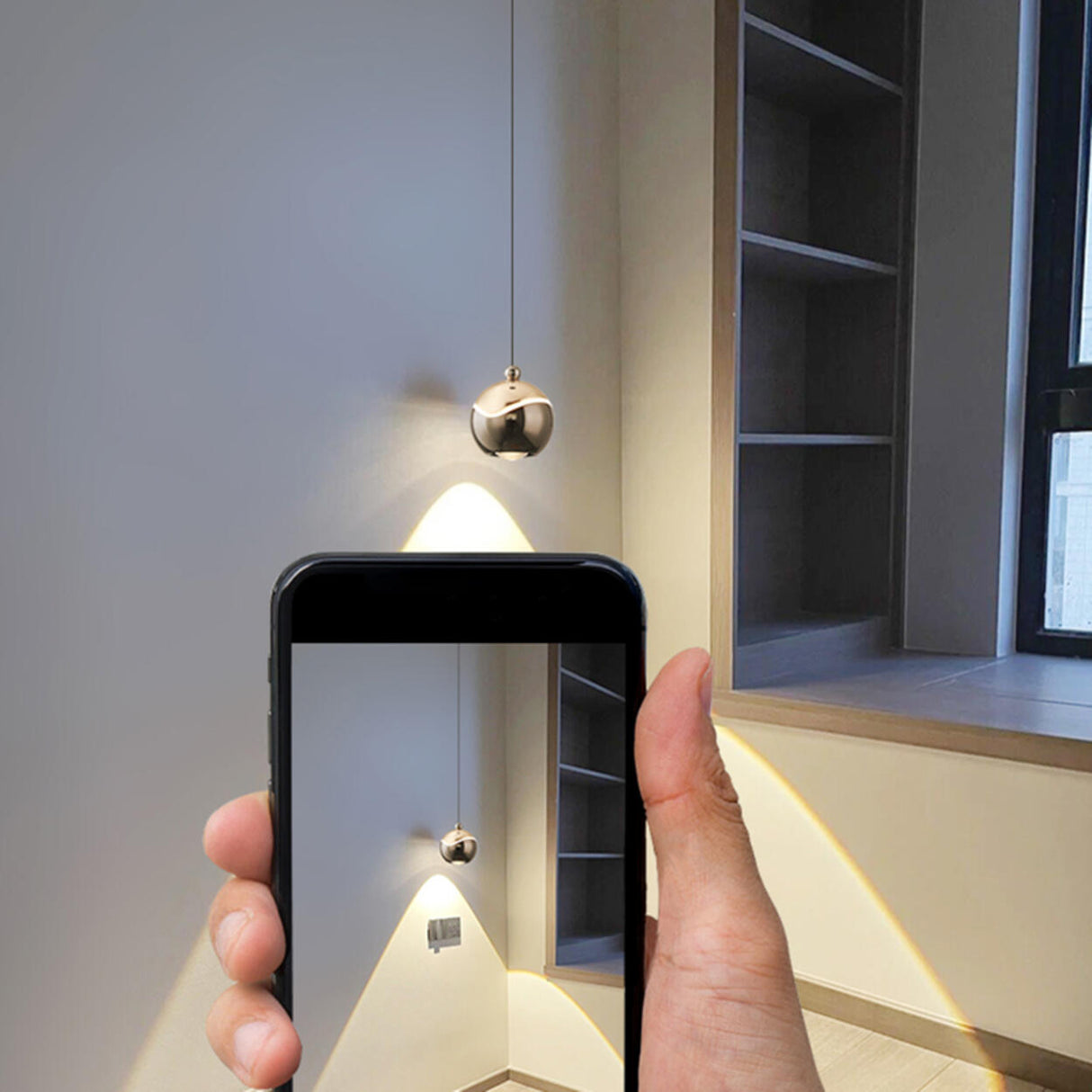 Modern Colorful Clear Acrylic Globe LED Pendant Light Image - 13