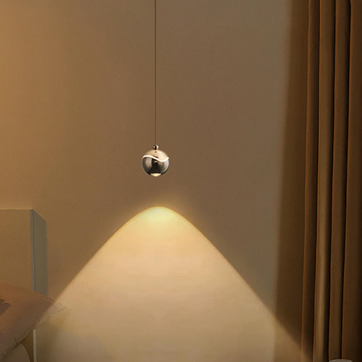 Modern Colorful Clear Acrylic Globe LED Pendant Light Image - 14