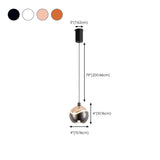 Modern Colorful Clear Acrylic Globe LED Pendant Light Image - 18