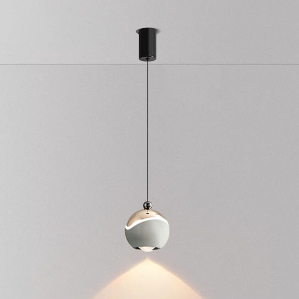 Modern Colorful Clear Acrylic Globe LED Pendant Light Image - 6