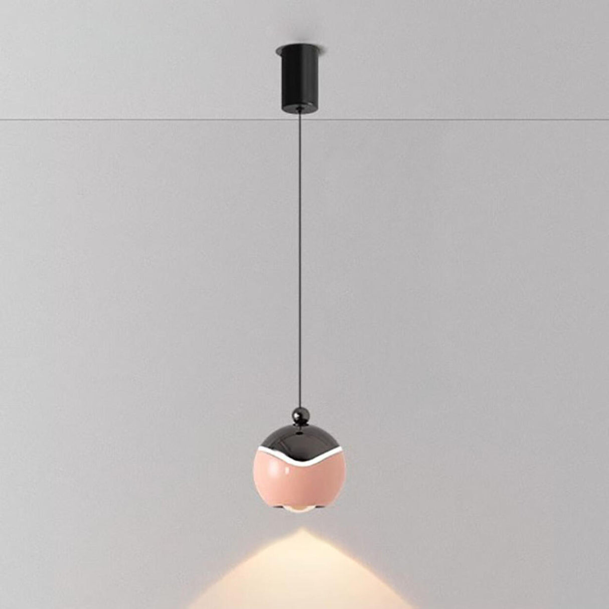 Modern Colorful Clear Acrylic Globe LED Pendant Light Image - 7