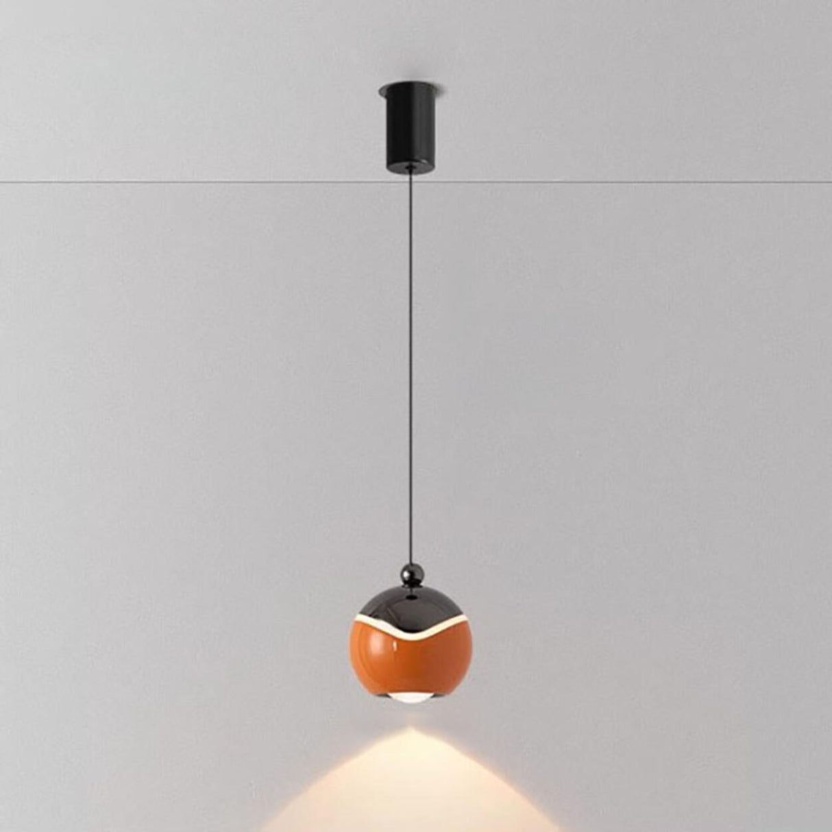 Modern Colorful Clear Acrylic Globe LED Pendant Light Image - 8