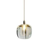 Modern Colorful Cube Mirrored Glass Pendant Light Image - 4