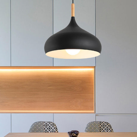 Modern Colorful Dome Metal Pendant Lamp Adjustable Cord Image - 2
