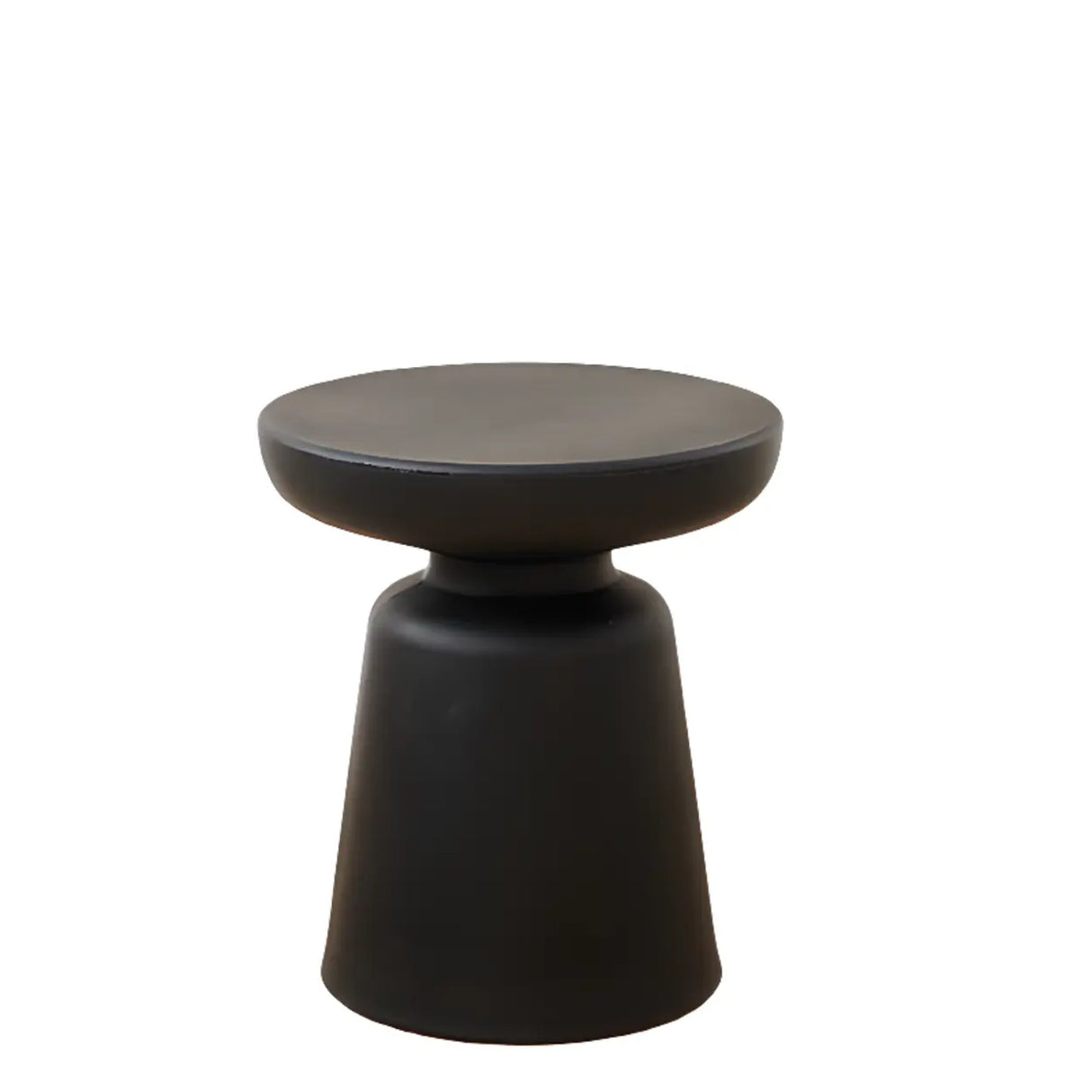 Modern Colorful Minimalist Red Drum Wood Round Side Table Image - 8