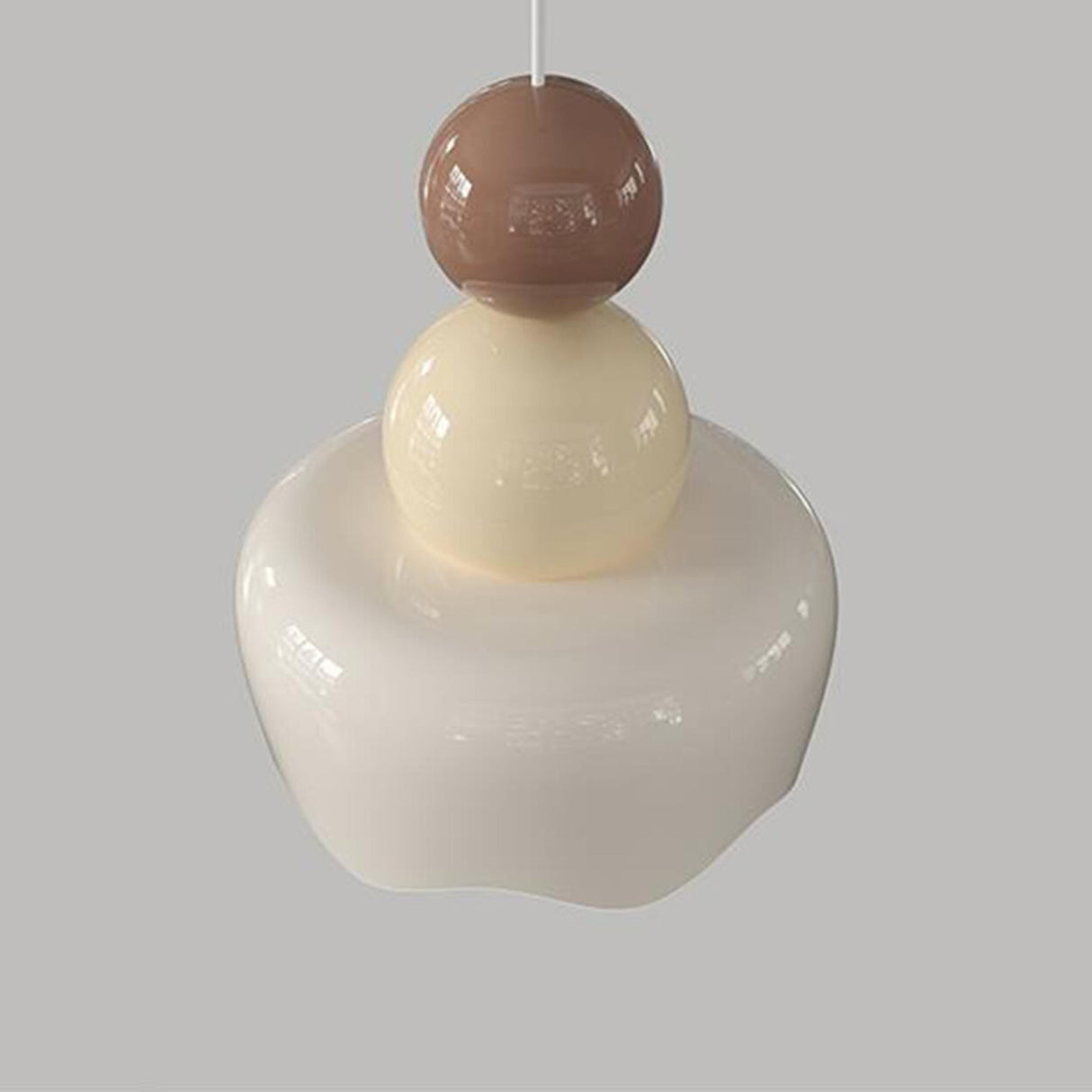 Modern Colorful Resin Layered Globe Pendant Light Image - 16