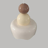 Modern Colorful Resin Layered Globe Pendant Light Image - 16