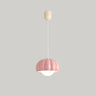 Modern Colorful Resin Layered Globe Pendant Light Image - 2