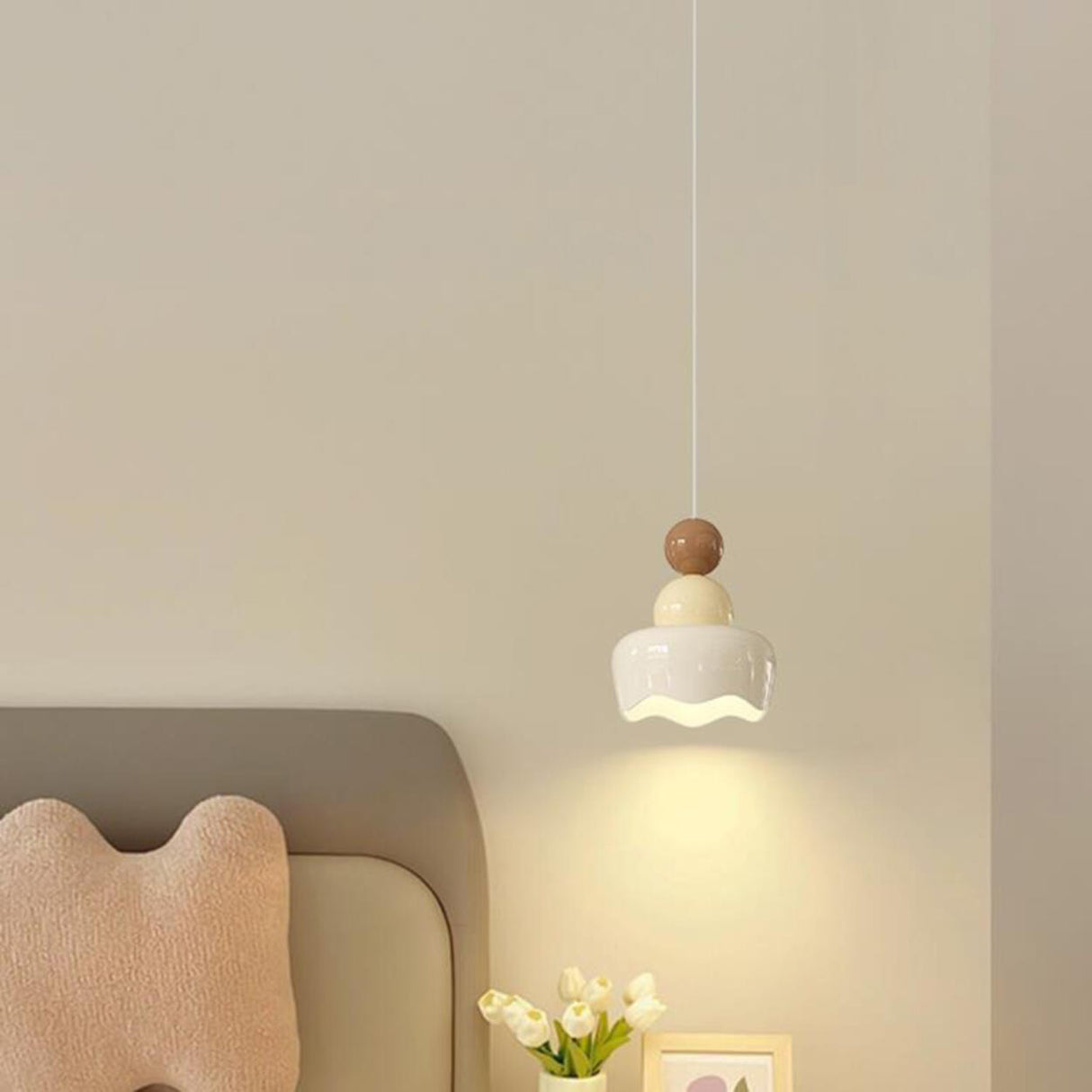 Modern Colorful Resin Layered Globe Pendant Light Image - 8