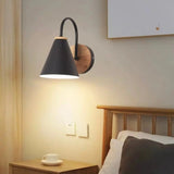Modern Cone Iron Shade Downlight Small Wall Light Black Image - 4