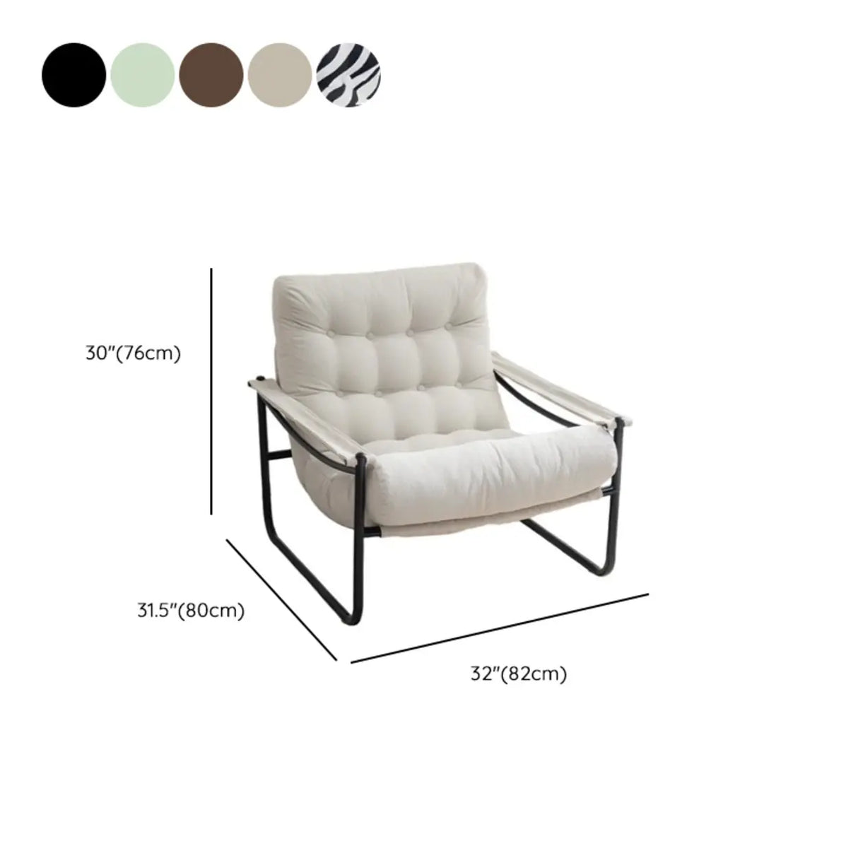Modern Corduroy Brown Large Tufted Back Accent Chair With Arms 