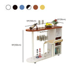 Modern Counter Height Bar Table with Storage Shelves Image - 12