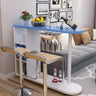 Modern Counter Height Bar Table with Storage Shelves Image - 4
