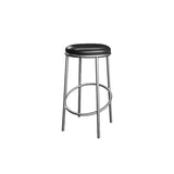 Modern Counter Height Faux Leather Stackable Backless Bar Stool Image - 6