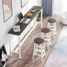 Modern Counter Height Long Rectangular Bar Table With Footrest Image - 8