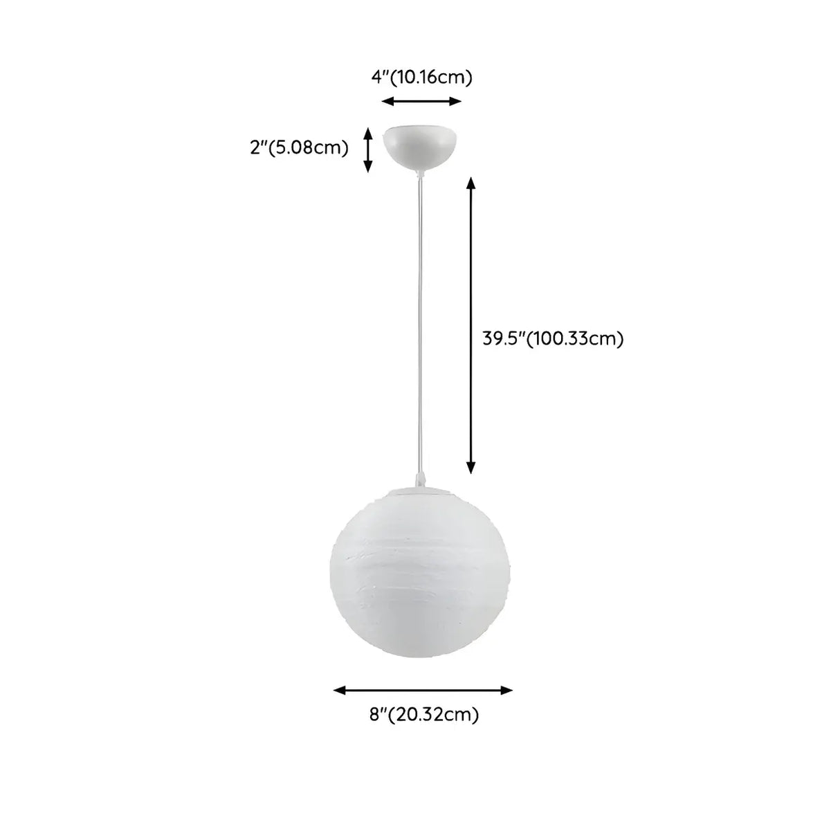 Modern Creative Bedroom White Planet Shape Pendant Light Image - 14