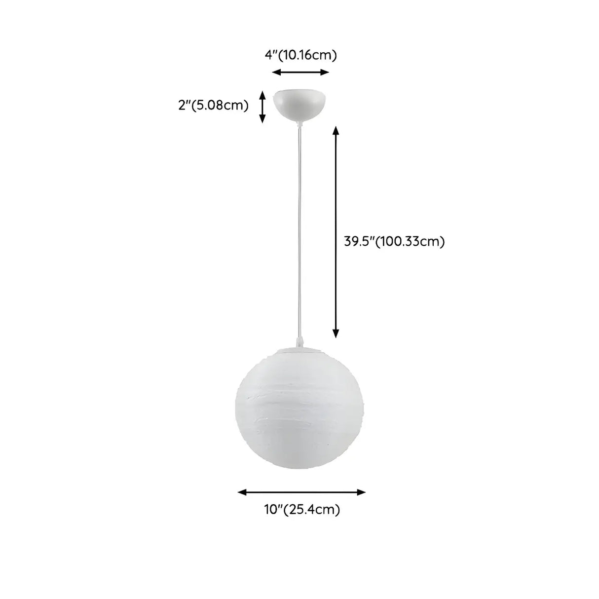 Modern Creative Bedroom White Planet Shape Pendant Light Image - 16