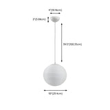 Modern Creative Bedroom White Planet Shape Pendant Light Image - 16