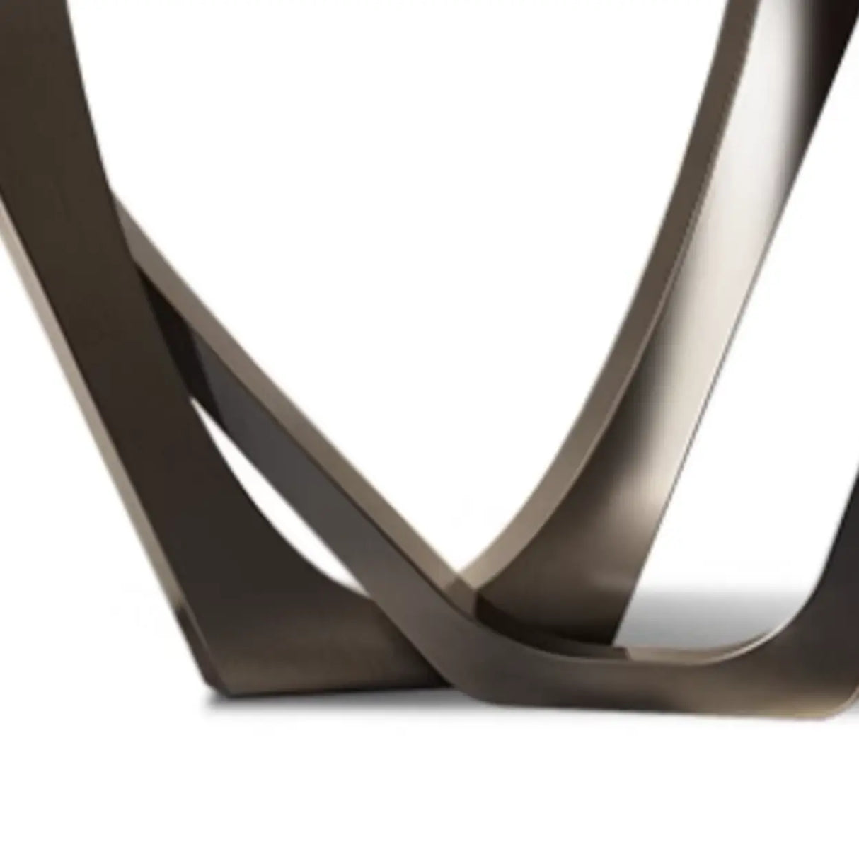Modern Cross Legs Metal Stone Grey Standard Console Table Image - 10