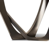 Modern Cross Legs Metal Stone Grey Standard Console Table Image - 10
