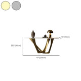 Modern Cross Legs Metal Stone Grey Standard Console Table #size