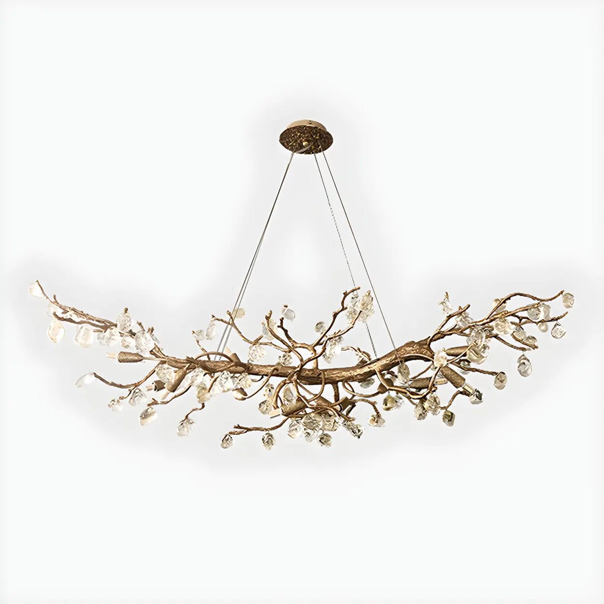 Modern Crystal Branch Chandelier for Dining Room Decor Image - 9