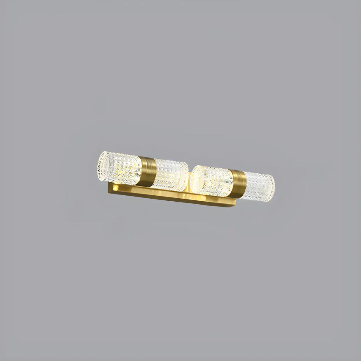 Modern Crystal Brass Wall Light, 4-Light Vanity Fixture Image - 3