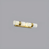 Modern Crystal Brass Wall Light, 4-Light Vanity Fixture Image - 3
