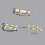 Modern Crystal Brass Wall Light, 4-Light Vanity Fixture Image - 9