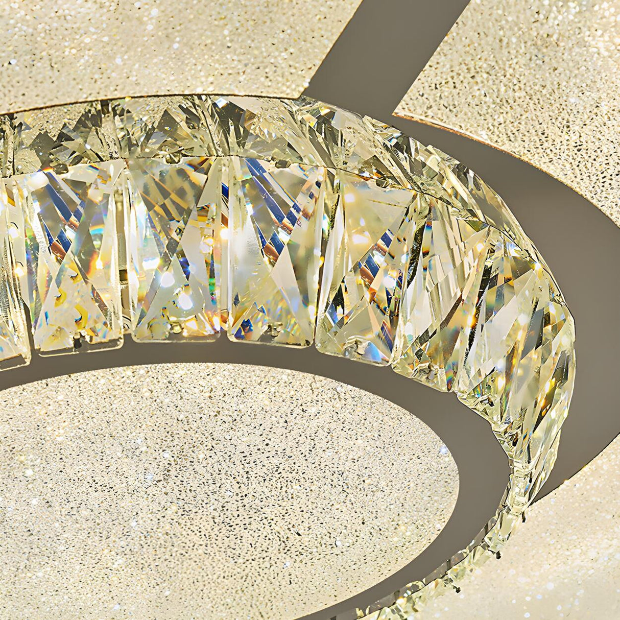 Modern Crystal Flower Dimmable LED Flush Mount Light Image - 10
