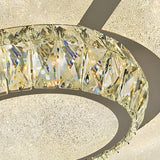 Modern Crystal Flower Dimmable LED Flush Mount Light Image - 10